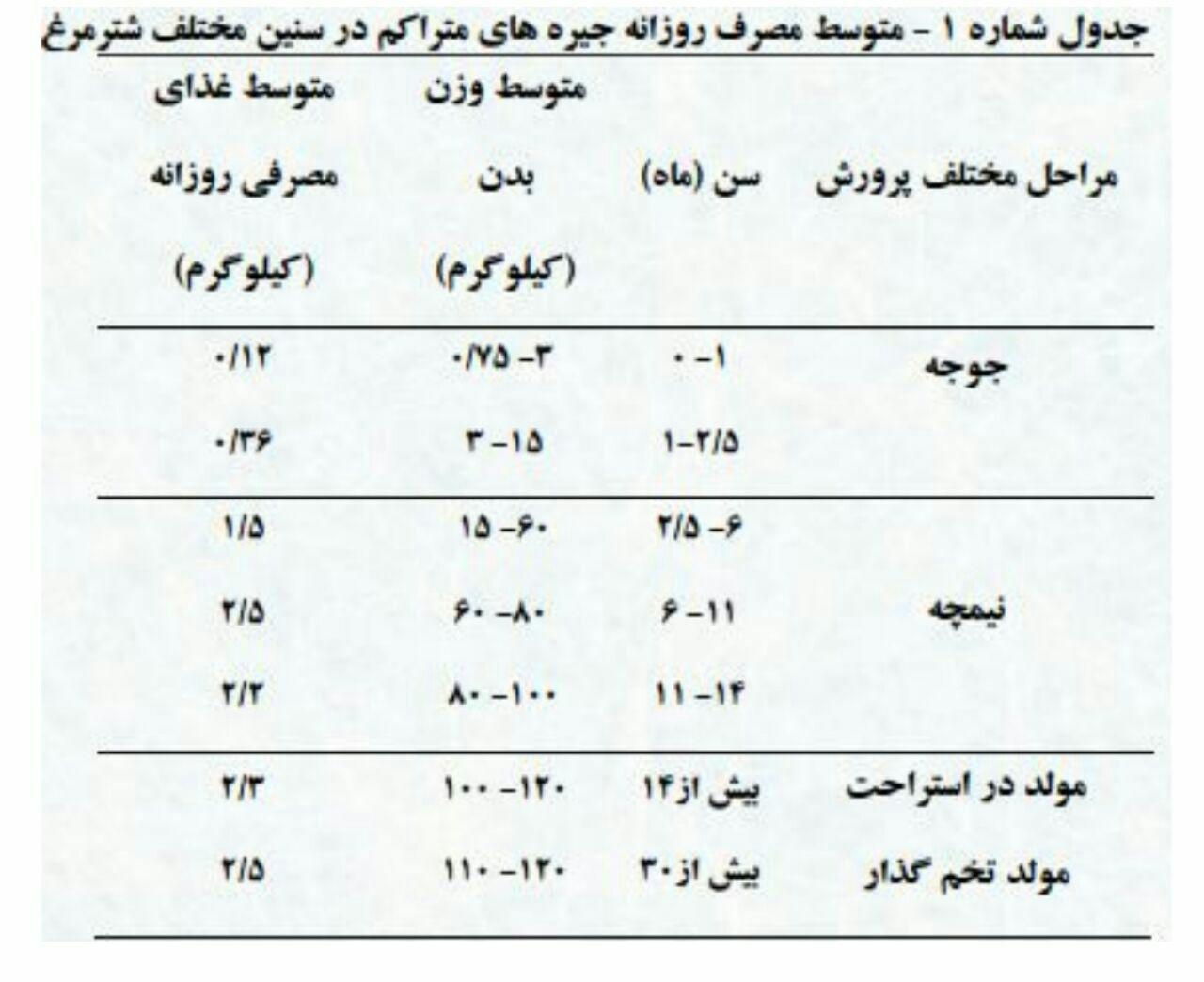 جیره غذایی شترمرغ