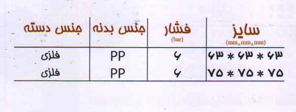 سایز سه سر کوپلینگ