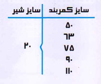 سایز-کمربند-لولایی-جوشی-متصل