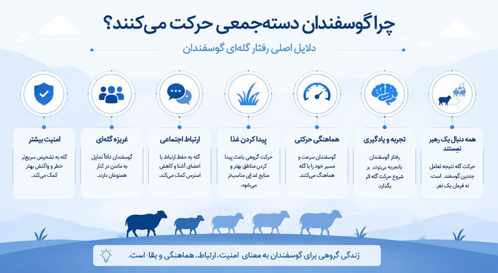 دلایل حرکت دستهجمعی گوسفندان و رفتار گلهای