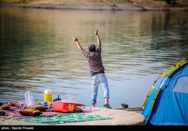 ماهیگیری در سد سنندج